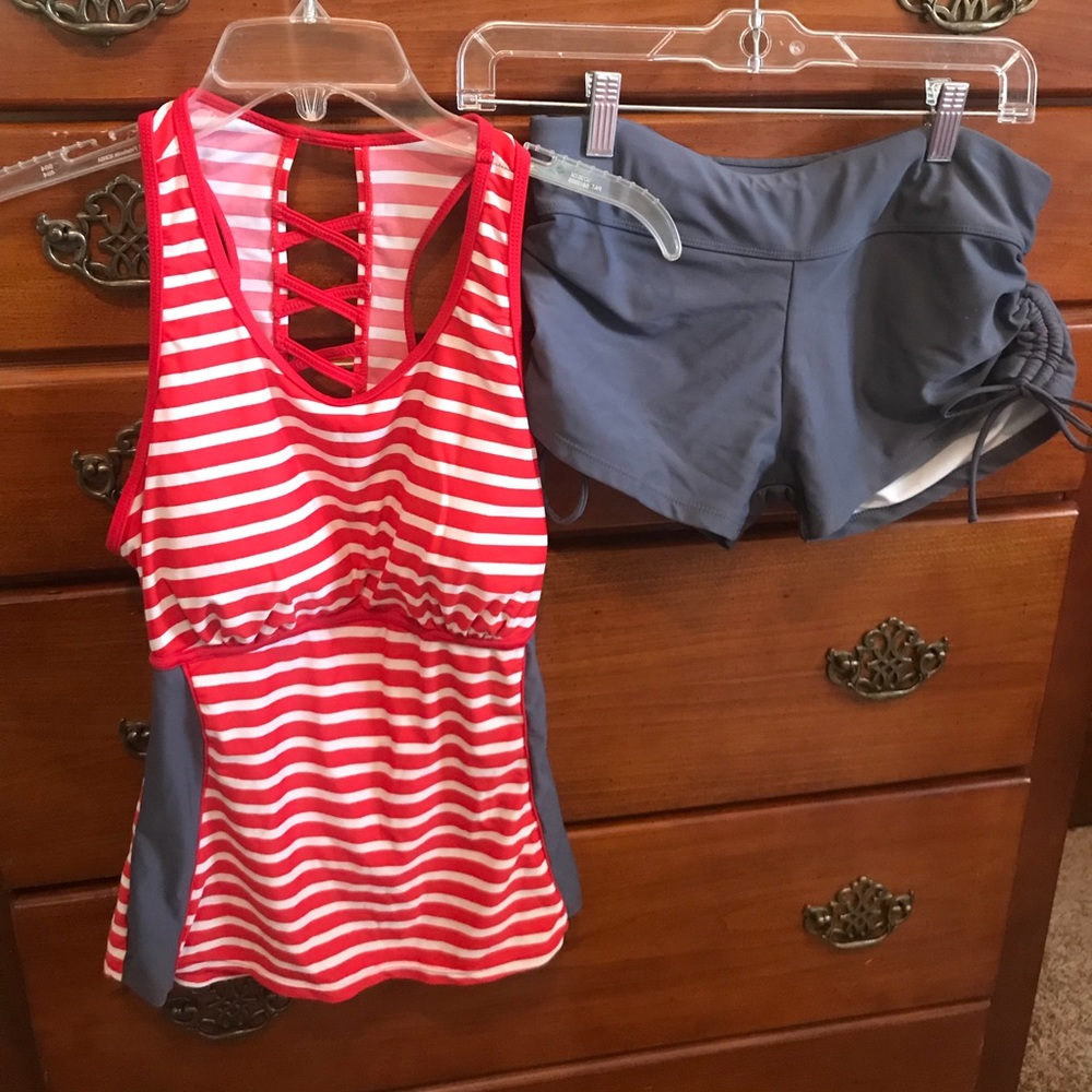 Sporty Striped Tankini